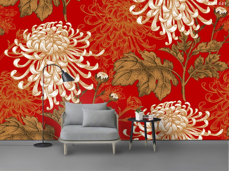 Tranh hoa cúc MHC2-021